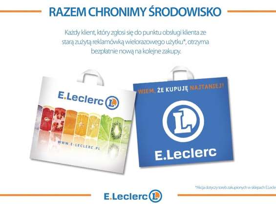 E.Leclerc promuje torby wielokrotnego użytku 