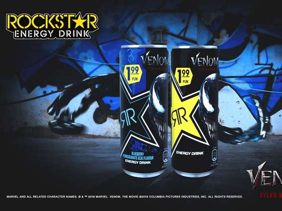 Mroczny Rockstar Energy Drink  
