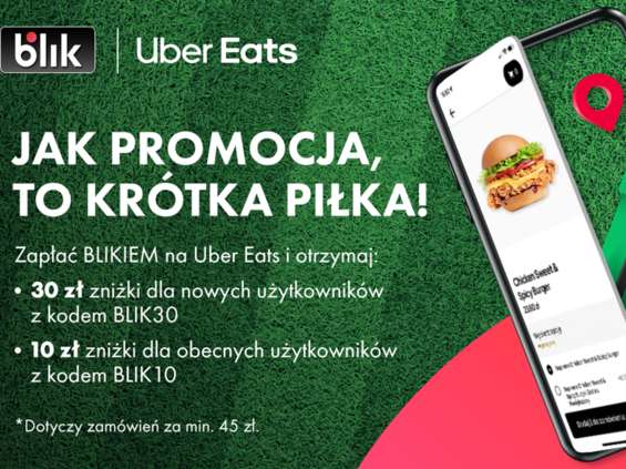 Uber Eats i BLIK: "Miesiąc piłkarskich emocji" 