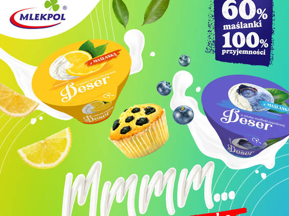 SM Mlekpol: Mmmm… mmmój deser z maślanką. 60% maślanki, 100% przyjemności